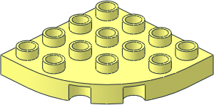 Duplo Plate  4 x  4 Corner Round