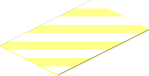 Sticker  1.1 x  0.7 with White and Transparent Danger Stripes Right Up