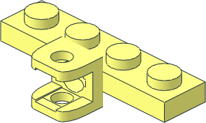 Plate  1 x  4 with Socket Joint-8 Square