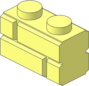 Brick  1 x  2 with Embossed Bricks