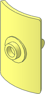 Minifig Shield Rectangular Curved with Stud