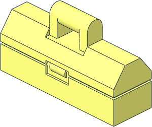 Minifig Toolbox  1 x  3 with Handle