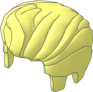 Minifig Hair Rocker with Sideburns