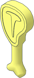 Minifig Steak on Bone