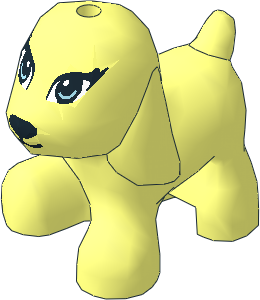 Animal Puppy Walking with Bright Light Blue Eyes and Black Nose and Mouth Pattern