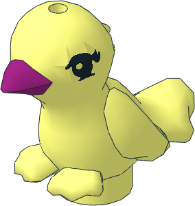 Animal Friends Bird with Eyes with Eyelash and Magenta Beak Pattern