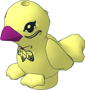 Animal Friends Bird with Eyes, Feathers and Magenta Beak Pattern