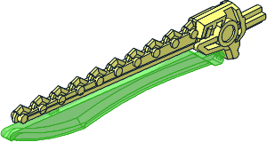 Constraction Blade 11.5L with Sawtooth Back with Trans Bright Green Blade Pattern