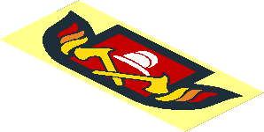 Sticker  2.5 x  5.9 with Fire Station Logo with Black Border on Transparent Background