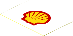 Sticker  1.0 x  1.5 with Shell Logo 1971
