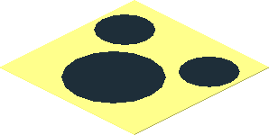 Sticker  2.0 x  2.0 with 3 Black Discs