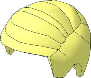 Minifig Hair Short Combed Sideways with Left Parting