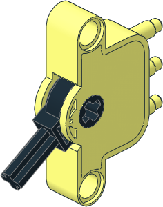 Technic Pneumatic Valve with Axle Hole (Down Position)