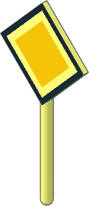 Roadsign Diamond without Base with Priority Road Pattern