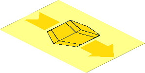 Sticker  1.9 x  2.8 with Yellow Box and Arrow Right