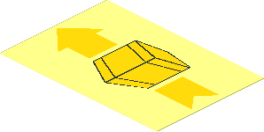 Sticker  1.9 x  2.8 with Yellow Box and Arrow Left