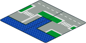 Sheet Cardboard 60 x 68 Baseplate with Harbour Scene Pattern