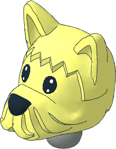 Figure Fabuland Dog Head with Neck