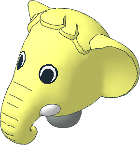 Figure Fabuland Elephant Head  2 with Neck