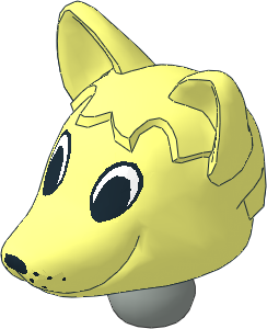 Figure Fabuland Fox Head  2 with Neck