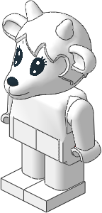 _Figure Fabuland Goat  2 with Body White/White/White