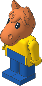 _Figure Fabuland Horse  1 with Body Yellow/Yellow/Blue