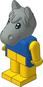 _Figure Fabuland Horse  1 with Body Blue/Yellow/Yellow