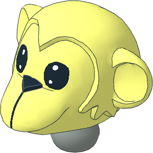 Figure Fabuland Monkey Head  1 with Neck