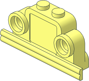 Brick  1 x  4 x  2 Bellshaped with Headlights