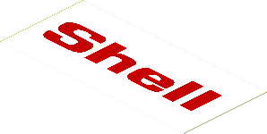 Sticker  2.4 x  5.3 with "Shell"