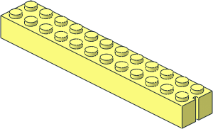 Mursten Brick  2 x 12 with  1 Slot