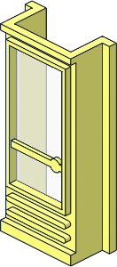 Mursten Door  1 x  2 x  4 with Glass