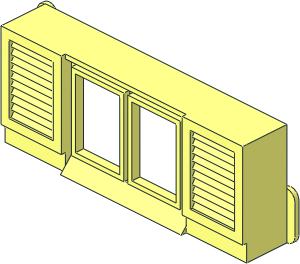 Mursten Window  1 x  6 x  2 with Shutters