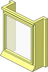Mursten Window  1 x  3 x  3 with Glass