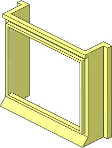 Mursten Window  1 x  4 x  3