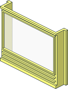 Mursten Window  1 x  6 x  4 Panorama with Glass