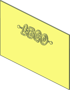 ~Mursten Glass with LEGO Logo for Window  1 x  6 x  4 Panorama