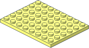 Plate  6 x  8 with Square Underside Studholes