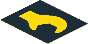 Sticker  1.1 x  1.3 with Yellow Wrench on Black Background