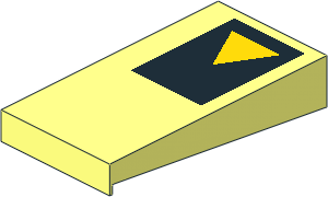 ~Electric Switch: Key Left with Yellow Triangle Down Pattern (Obsolete)