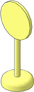 Roadsign Round with Round Base