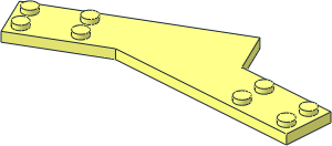 ~Train Track 12V Slotted Point Left 2 Merged Plates  2 x  8