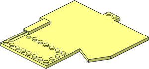 ~Train Track 12V Slotted Point Right Bottom Plate