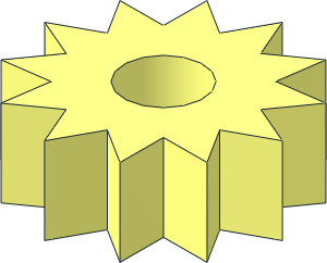 ~Monorail Motor - Brass Metal Twelve Tooth Gear