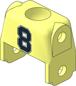 Figure Fabuland Torso with Black "8" Pattern