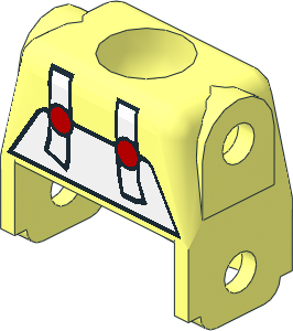 Figure Fabuland Torso with White Dress and Red Buttons Pattern