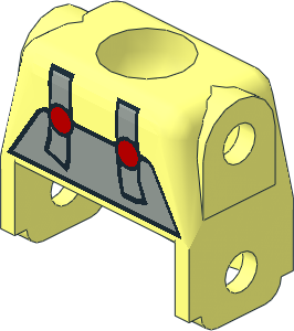 Figure Fabuland Torso with Light Grey Dress and Red Buttons Pattern