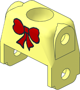 Figure Fabuland Torso with Red Bow Tie Pattern