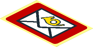 Sticker  2.3 x  3.5 with Mail Logo