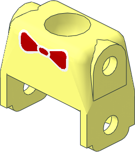 Figure Fabuland Torso with Red Bow Tie and White Outline Pattern